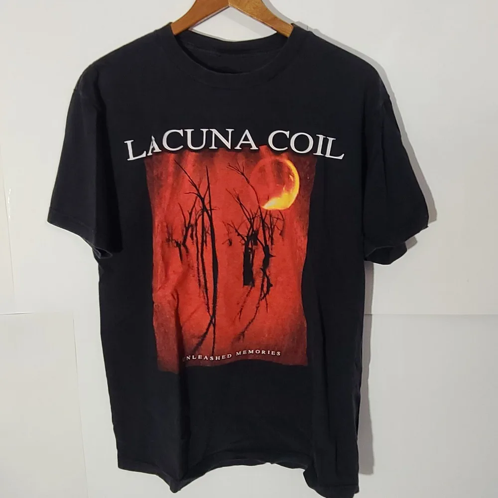 Unleashed Memories Lacuna Coil Black T-Shirt Cotton Unisex High Quality 100%Cotton Short Sleeve