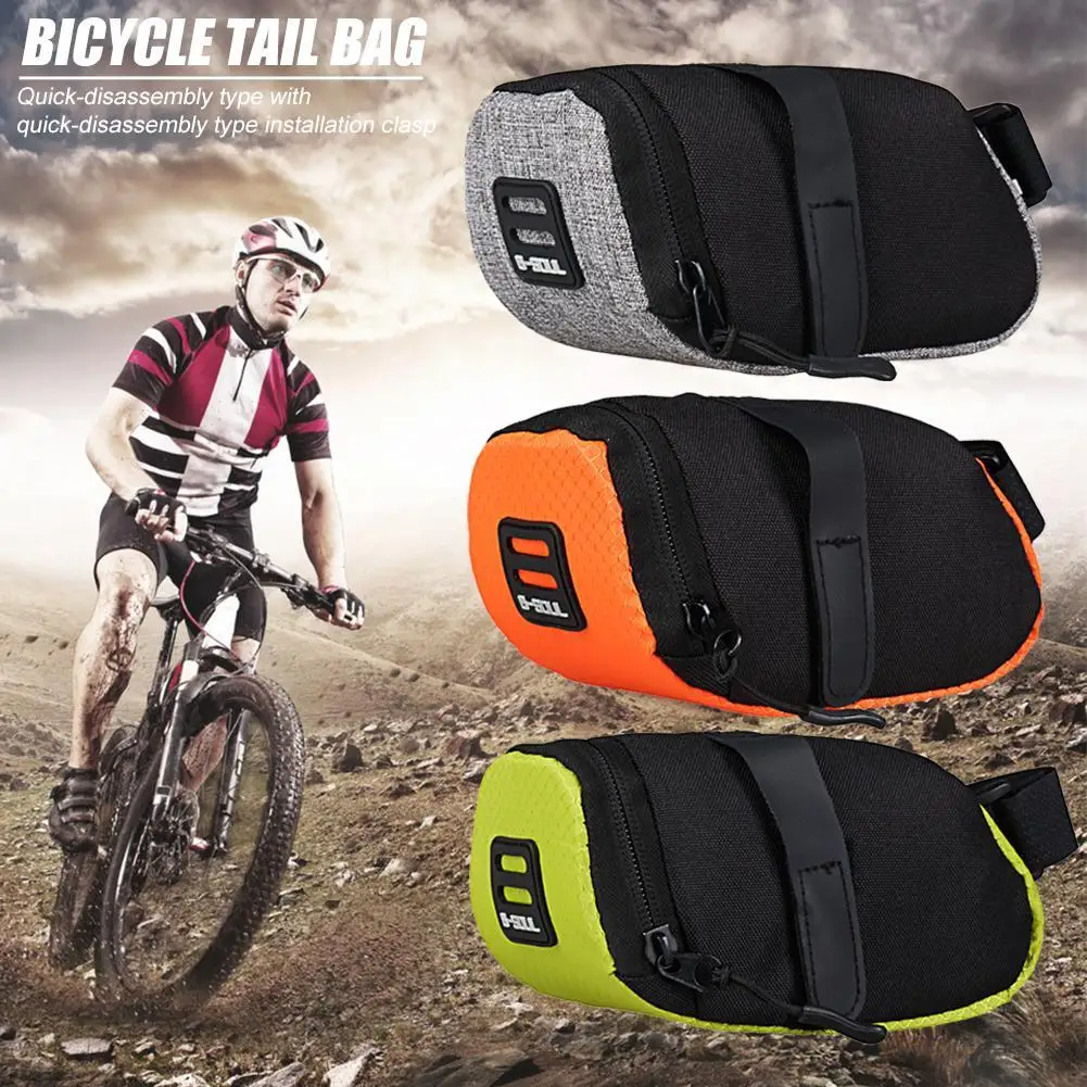 Reflective Strip Bike Saddle Bag Bicycle Cycling Pouch Practical Seat Tail Rear Pannier Necessary Outdoor Cycling Supplies