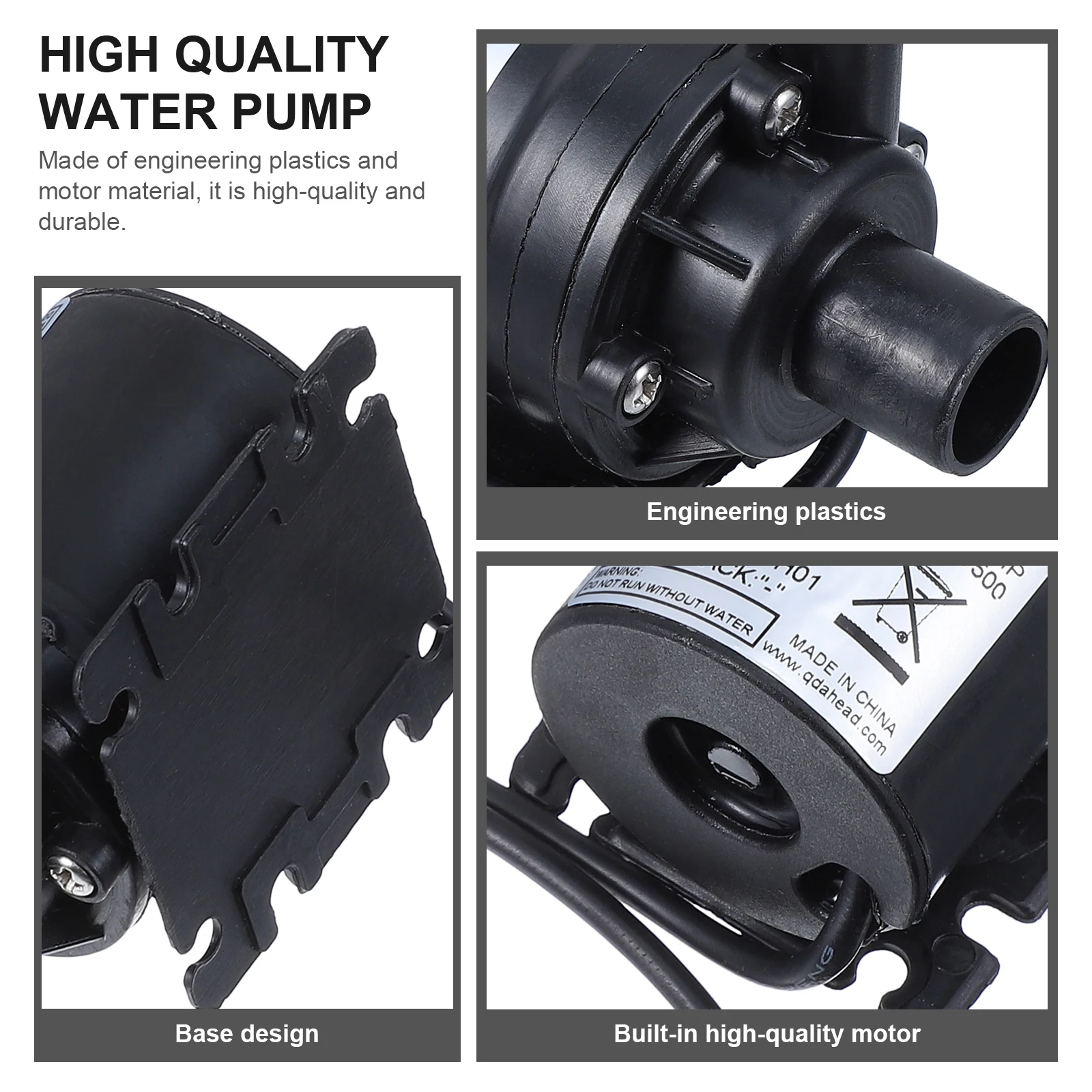 

DC Water Pump Silent Circulating Submersible Hot Cold Pond Mattress Toppers Black Gas Hydroponic System
