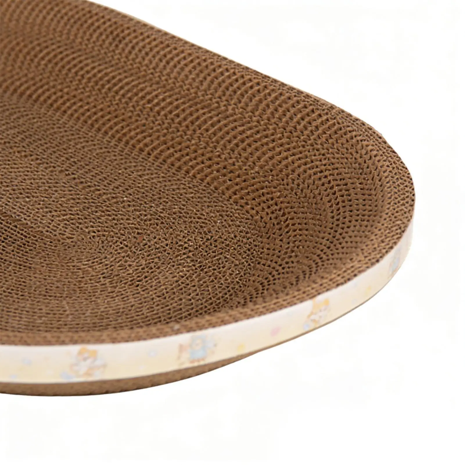 Karton-Kratzbaum für Katzen, lustiger ovaler Möbelschutz aus Wellpappe, Katzenkratzbett, Haustier-Couch für Kätzchen zum Schlafen und Krallenwetzen – Detail 3