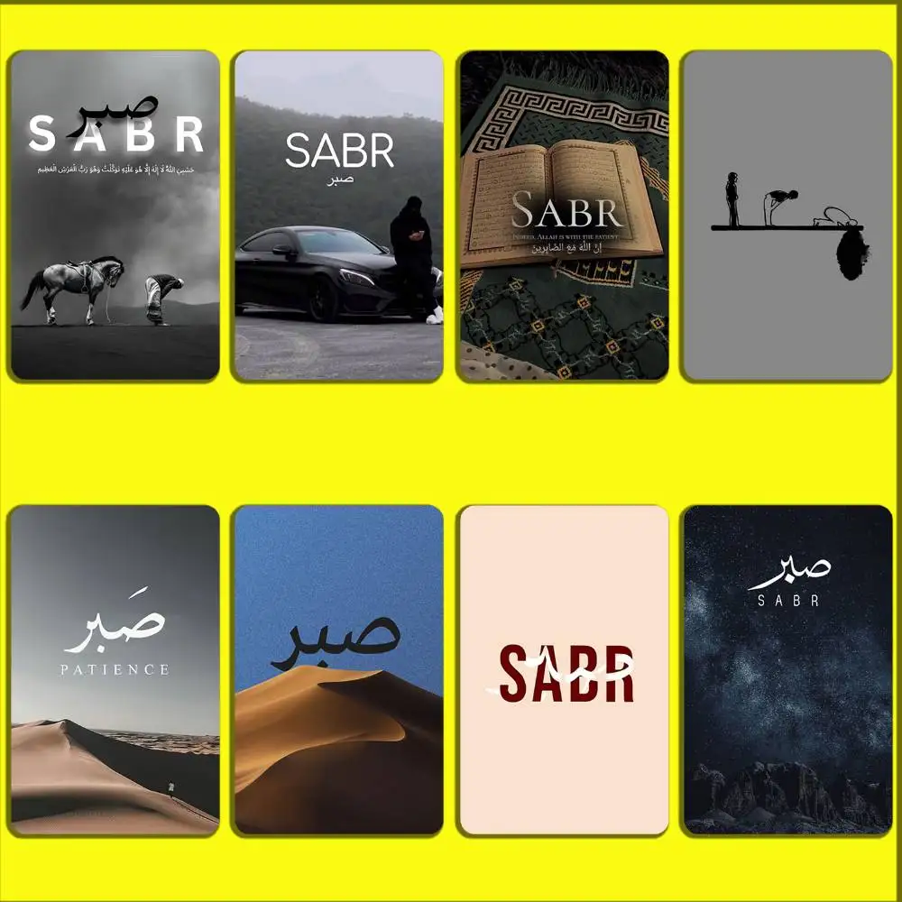 

Quran Sabr Islam Patience Card Stickers For Debit Bank Credit Cards Metro Bus Pass Sticker Decoration Cover Skin