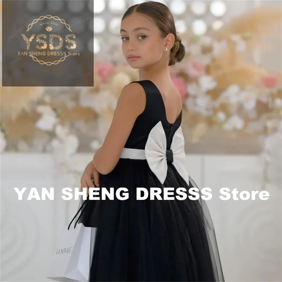 Flower Girl Dresses Flowers Butterfly With Trailing Short Sleeve For wedding Banquet Party Holy Communion