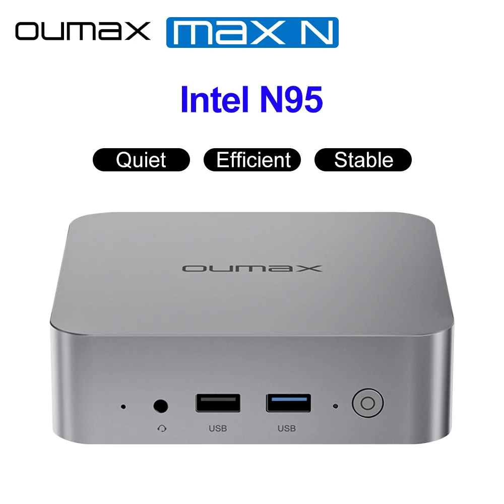 2024 OUMAX MAX Mini PC Intel N100 16GB 500GB N95 8GB 256GB Win 11 Quiet Dual 1000M LAN Mini Desktop Computer VS T8 Pro B4 Plus