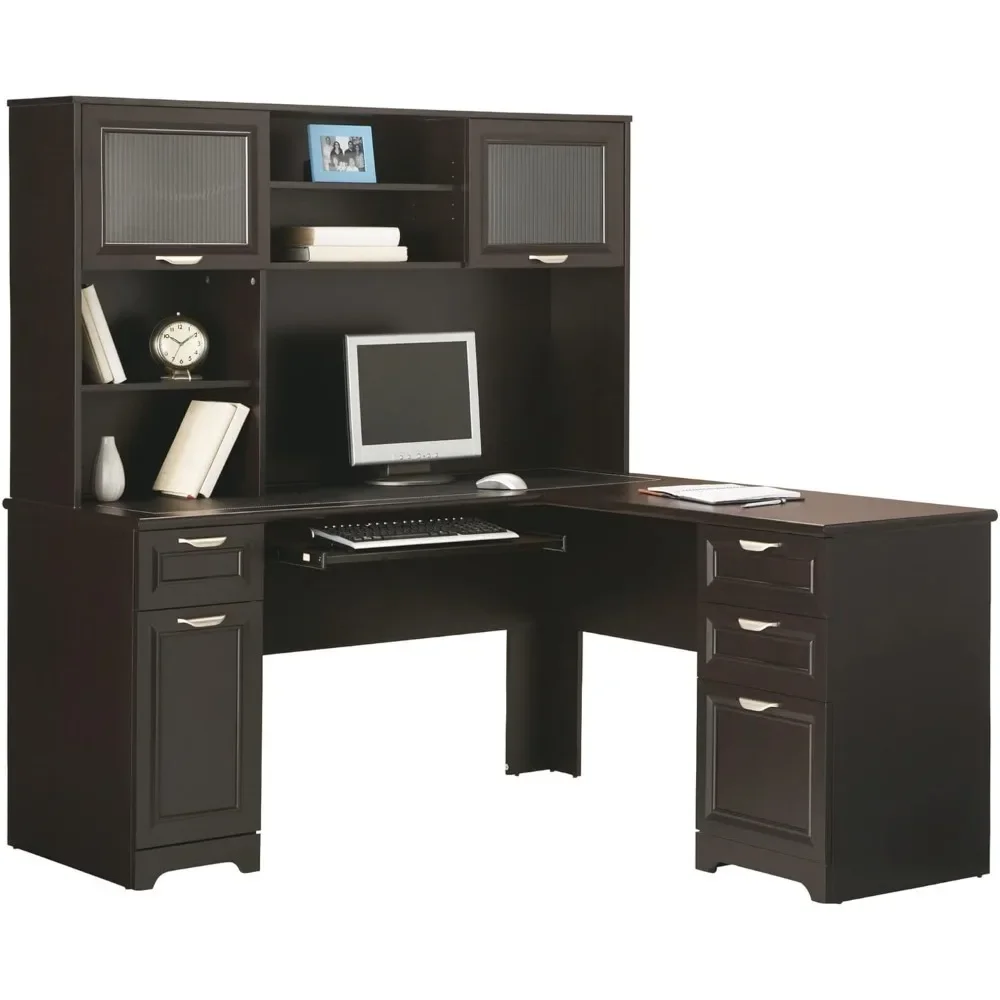 Realspace Magellan 59"W L-Shape Corner Computer Desk, Espresso