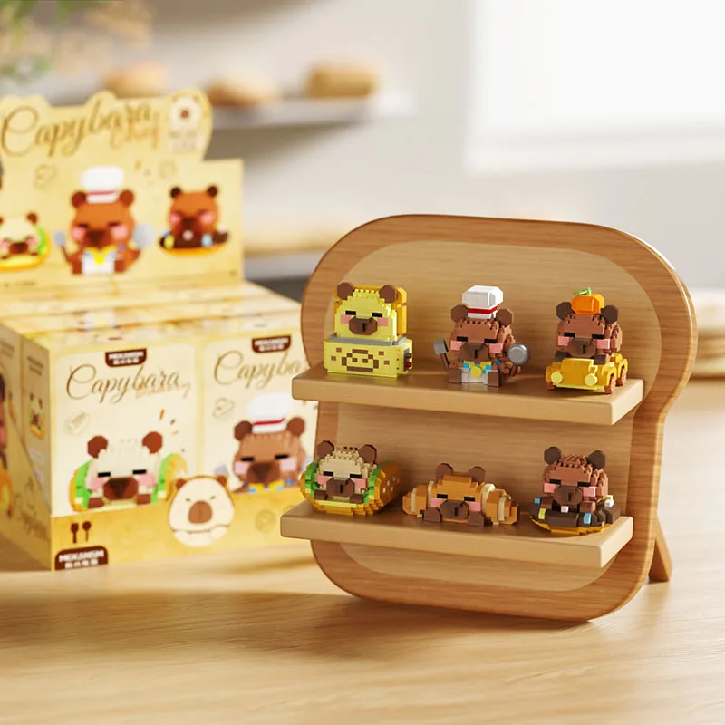 Cute Capybara DIY Small Building Blocks Anime and Cartoon Assembly Action Models Decorative Toys and Birthday Surprise Gifts