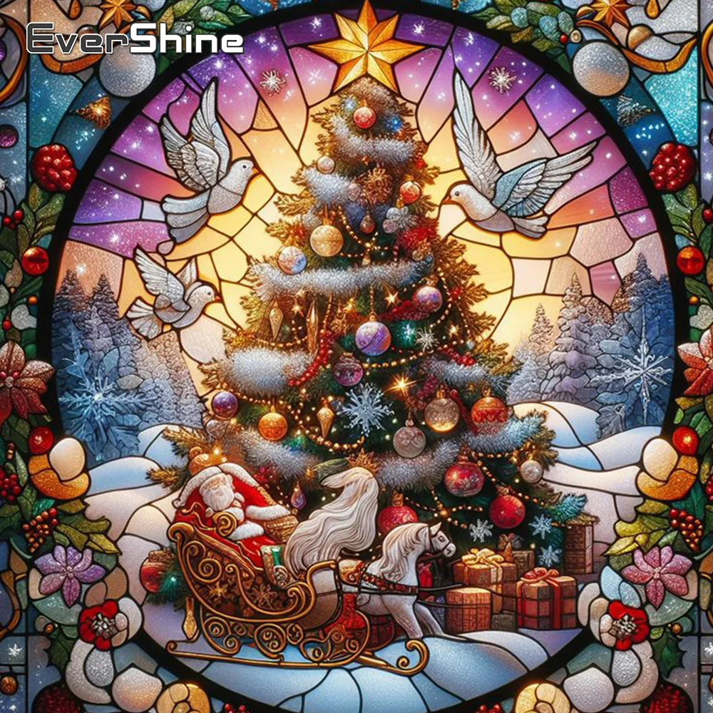 Evershine 5D Diamant Malerei Baum Diamant Mosaik Weihnachten Vollquadrat Stickerei Bild Strass Home Decor