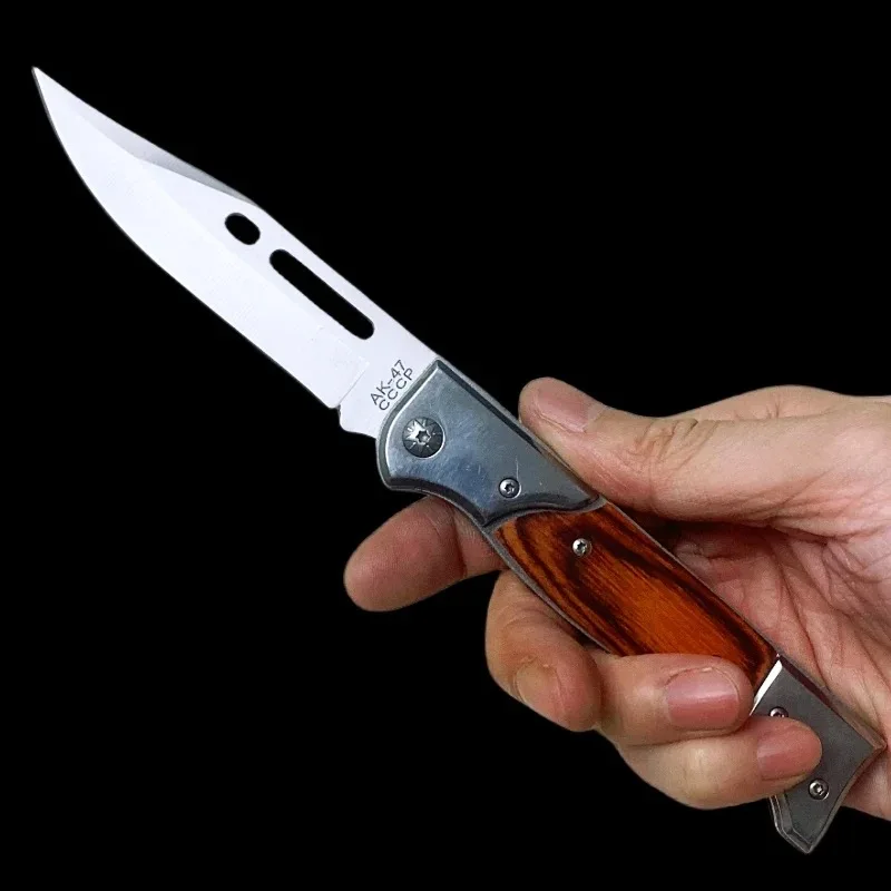 Folding Knife Outdoor Portable Knife Camping Survival Stainless Steel Easy to Carry Home Kitchen High Hardness