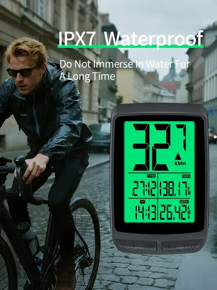 AliExpress Bikevee Ultra-Long Standby Replaceable Battery Wireless Bike Computer Speedometer Odometer Stopwatch With Auto Backlight Stand