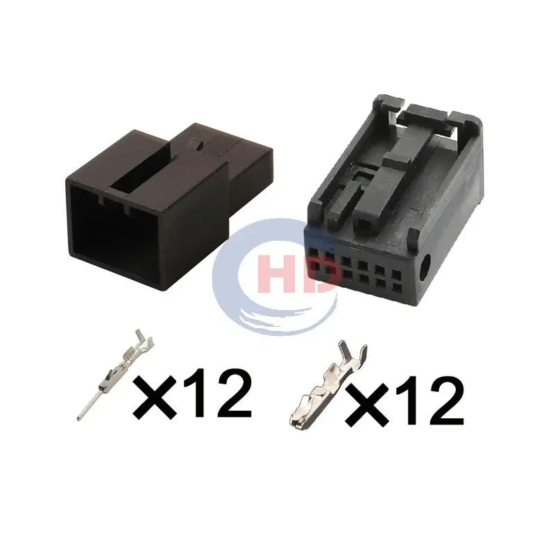 

1-20 sets 12 Pin auto wiring harness plug cable electric plug connector HD124-0.6-11 1-1355524-3