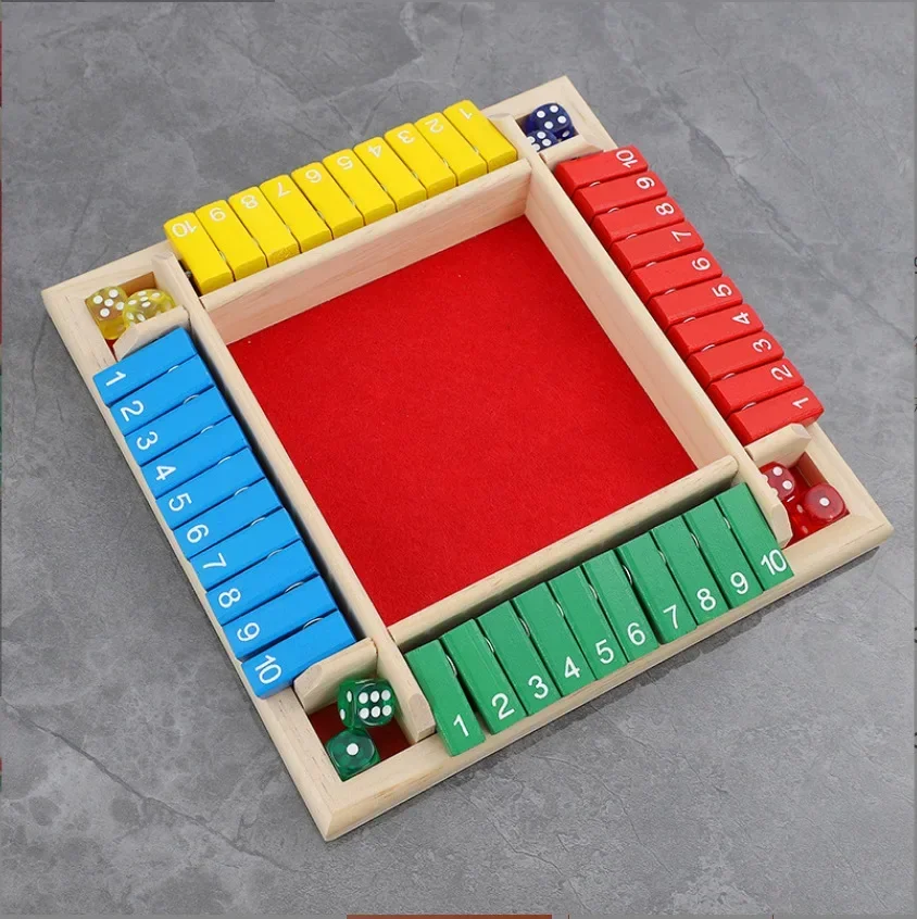 Kinder Montessori Vierseitiges Flip-Kartenspiel Intellektuelles Lernspielzeug Brettbox Würfelspielzeug Familie Mathematik Arithmetik Puzzles Spielzeug