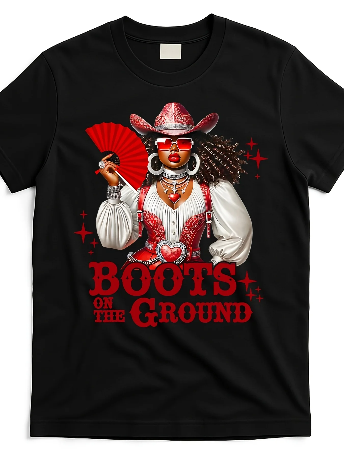 Men's T-shirt Cotton ground boots Western cowgirl graphic T-shirt Harajuku y2k casual O-neck short sleeve unisex