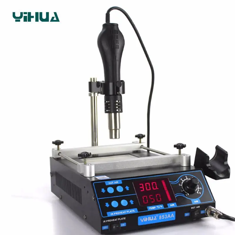 

High power ESD BGA rework station PCB preheat and desoldering IR preheating station 110V/220V YIHUA 853AA