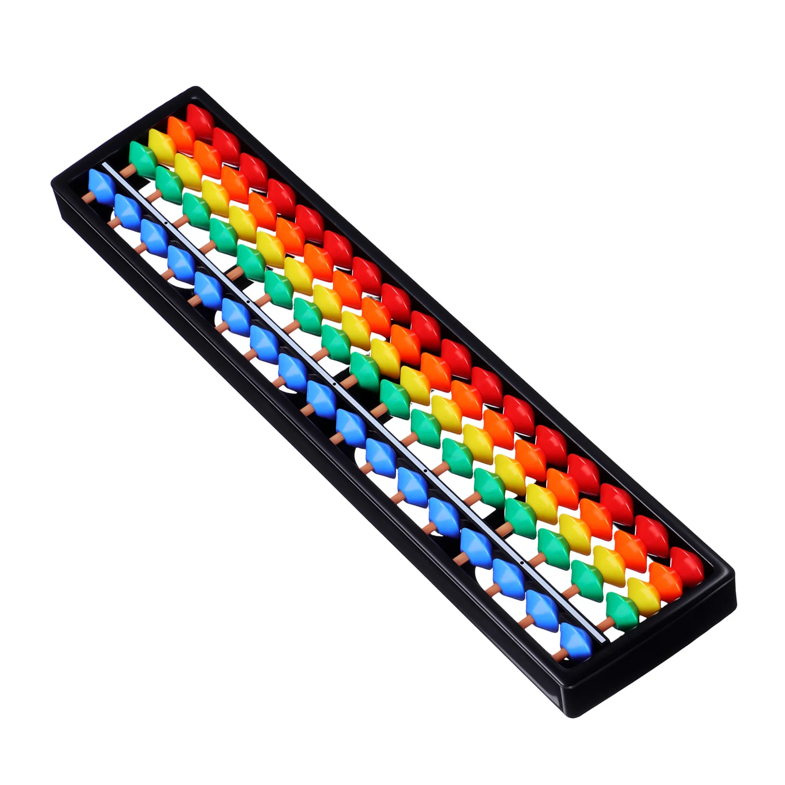1pc 17 Digits Rods Colorful Plastic Abacus For Math Learning Brain Development Mental Calculation Educational
