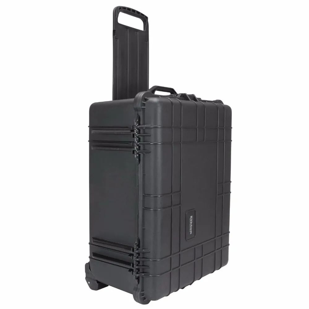 Waterproof Trolley Case Toolbox  Dustproof Protective Box Camera Instrument Bag equipment Storage With Pre-cut Foam Lining