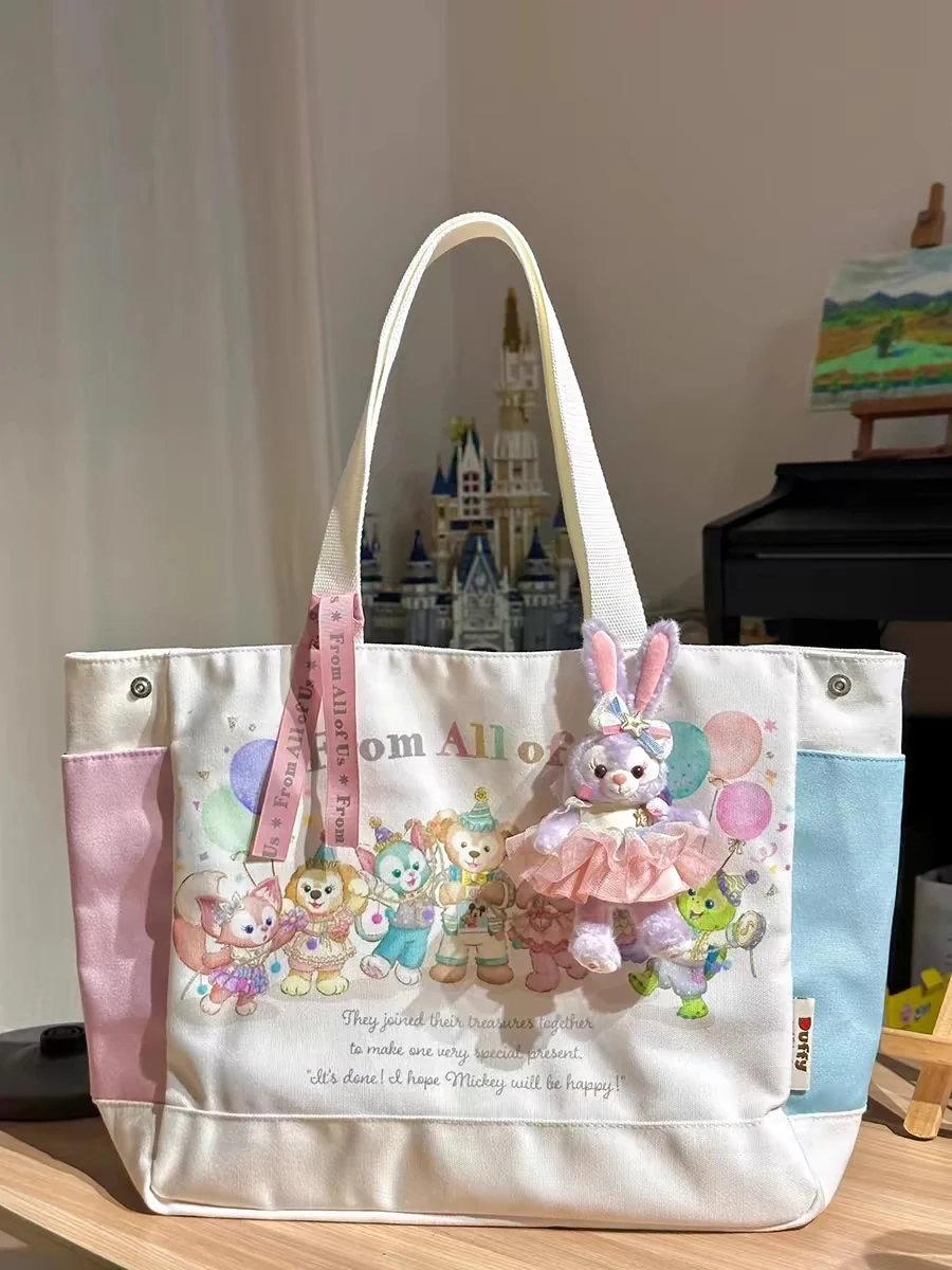 Cartoon Cute Girls Canvas Bag 2024 New Children Large Capacity Handbag Printed Student Single Shoulder Bag Casual Tote fashion