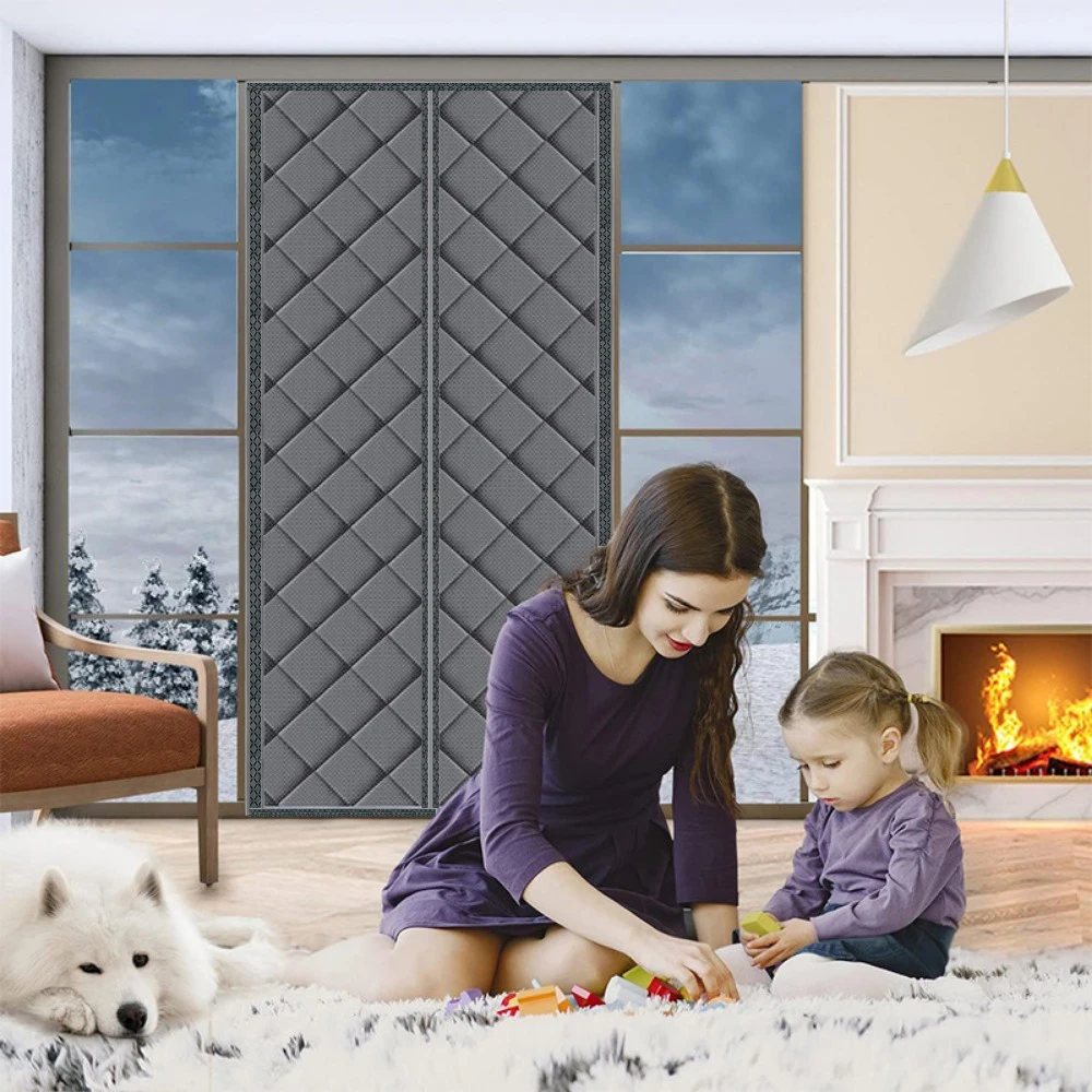 Winter Magnetic Door Curtain, Windproof and Warm Partition, No Impact Door Curtain, Bedroom Partition Curtain