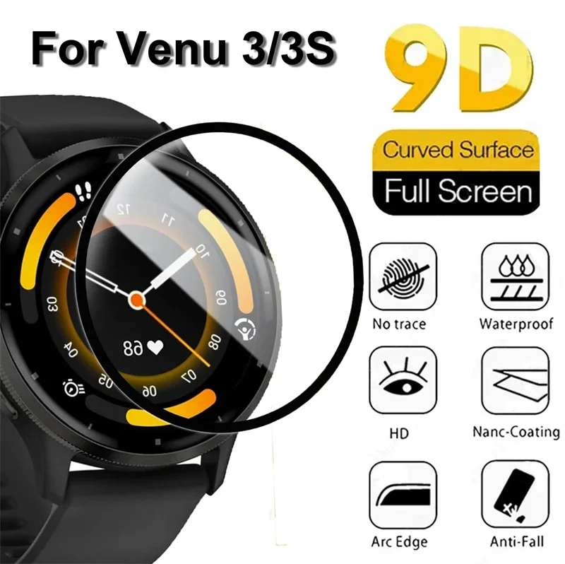 

1-4Pcs Screen Protector For Garmin Venu 3 3S 3D Curved End Soft Flexible Protective Film For Garmin Venu 3S Anti Scratch Films