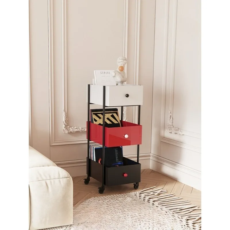 

Household shelves, bedroom mobile storage bookshelves, medieval snack carts