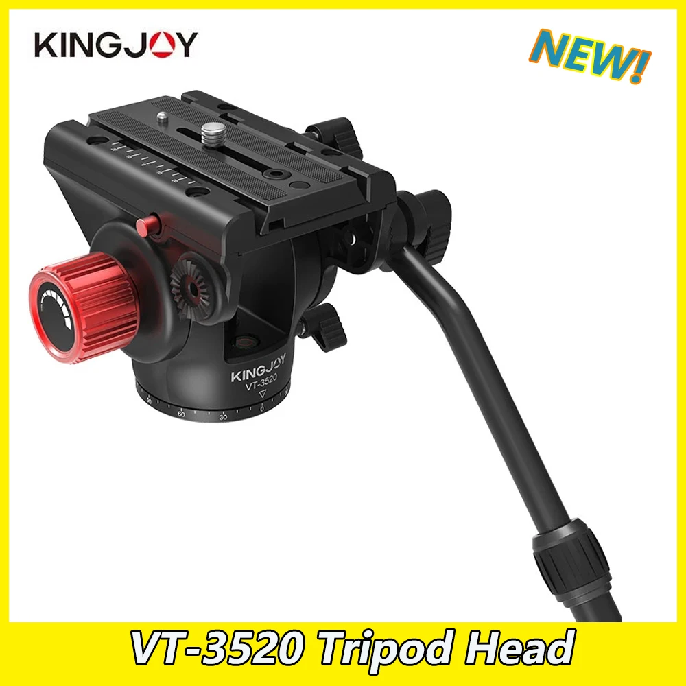 

KINGJOY VT-3520 Tripod Head Hydraulic Fluid Panoramic Video Head DSLR Camera Micro Single Video Bird Watching Photography PTZ