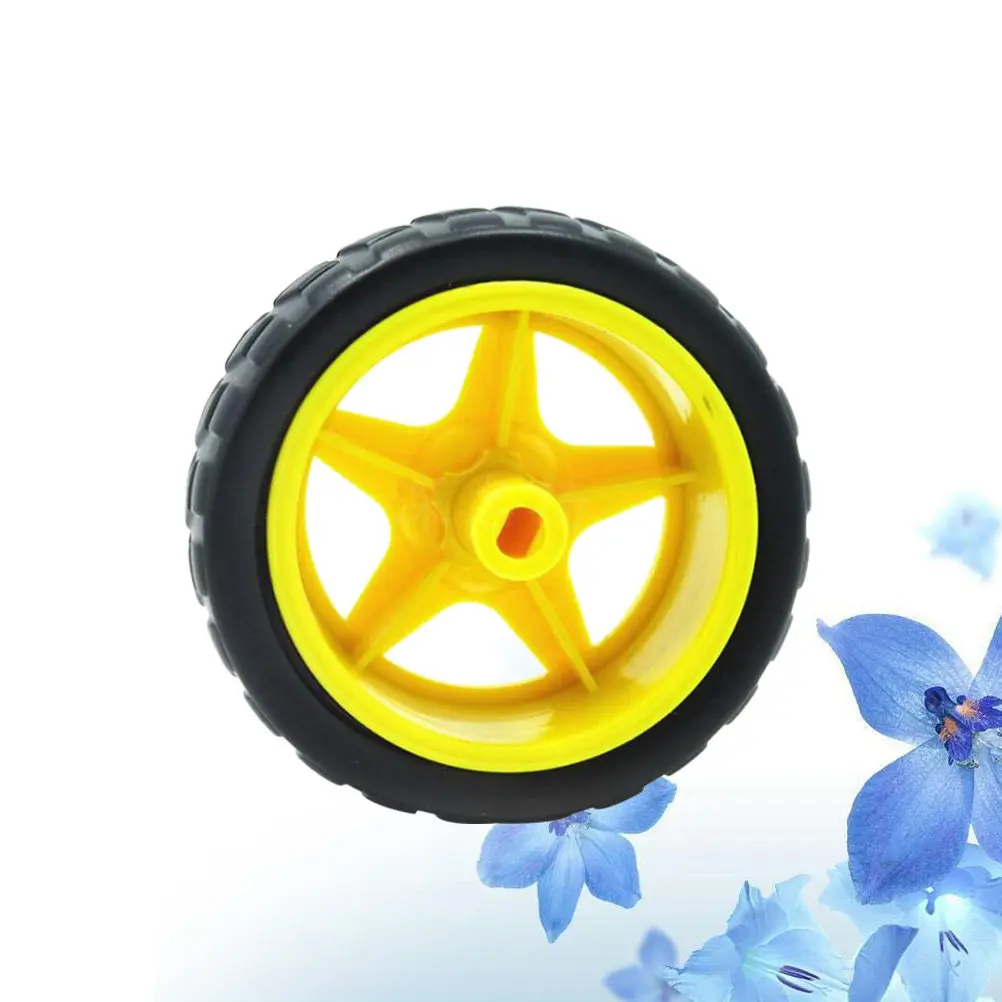 

8Pcs Rubber Wheels Smart Robot Car Chassis Accessories Easy Degree Steering Gear Motor Reduction Box Line Tracking