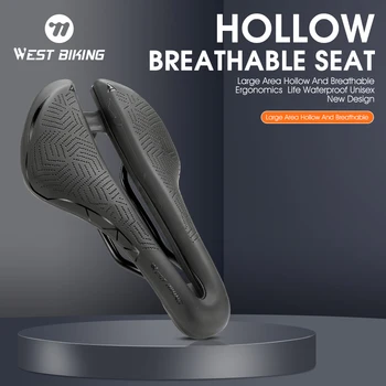WEST BIKING Hollow Breathable จักรยานอานผู้ชายผู้หญิงปรับปรุง MTB จักรยานที่นั่ง Shock Absorbing สบายเบาะขี่จักรยาน