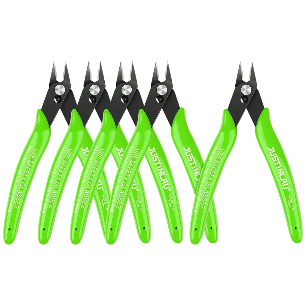 5 Stuks 170 Draad Cutter Diy Trimmer Diagonale Zijsnijden Kabeltang Rood Blauw Tang Hand Mini Knipt Flush Nipper trimmer