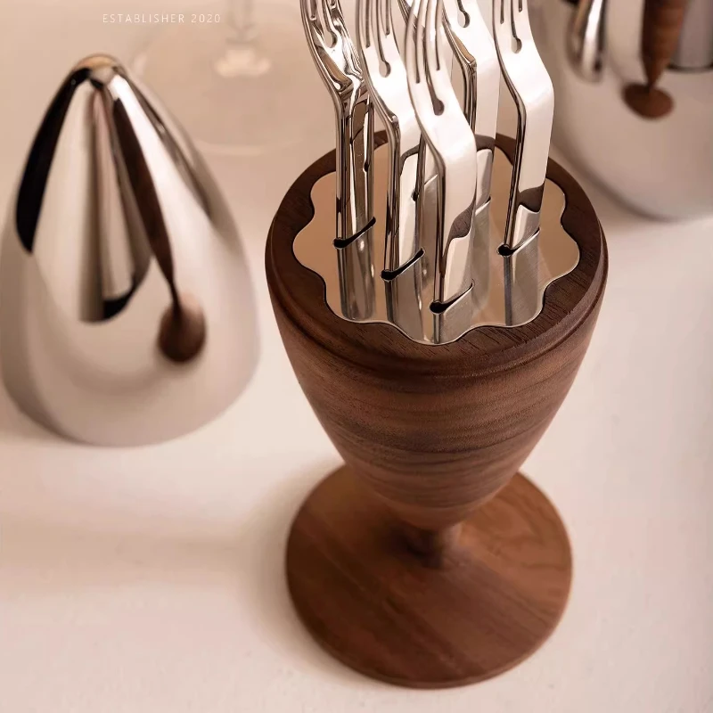 

European Stainless Steel Fruit Fork Set Creative Snack Tableware Elegant Home Dessert Ornamental Tableware Modern Kitchen Decor