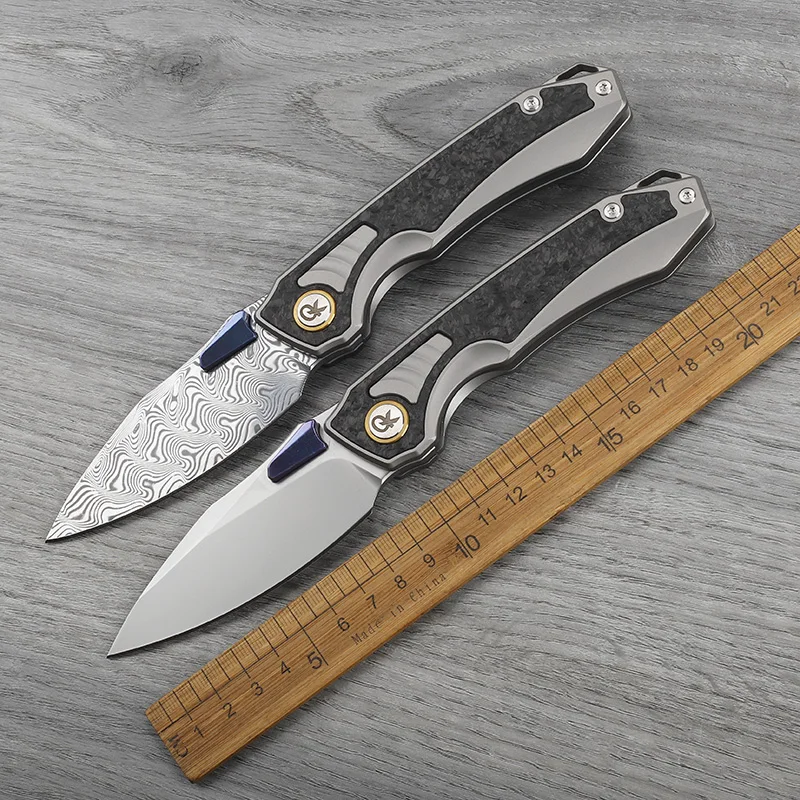 

RWL34q стальной сердечник дамасский/14C28N стальная ручка из титанового сплава складной нож для выживания на открытом воздухе кемпинга пеший туризм инструмент самообороны