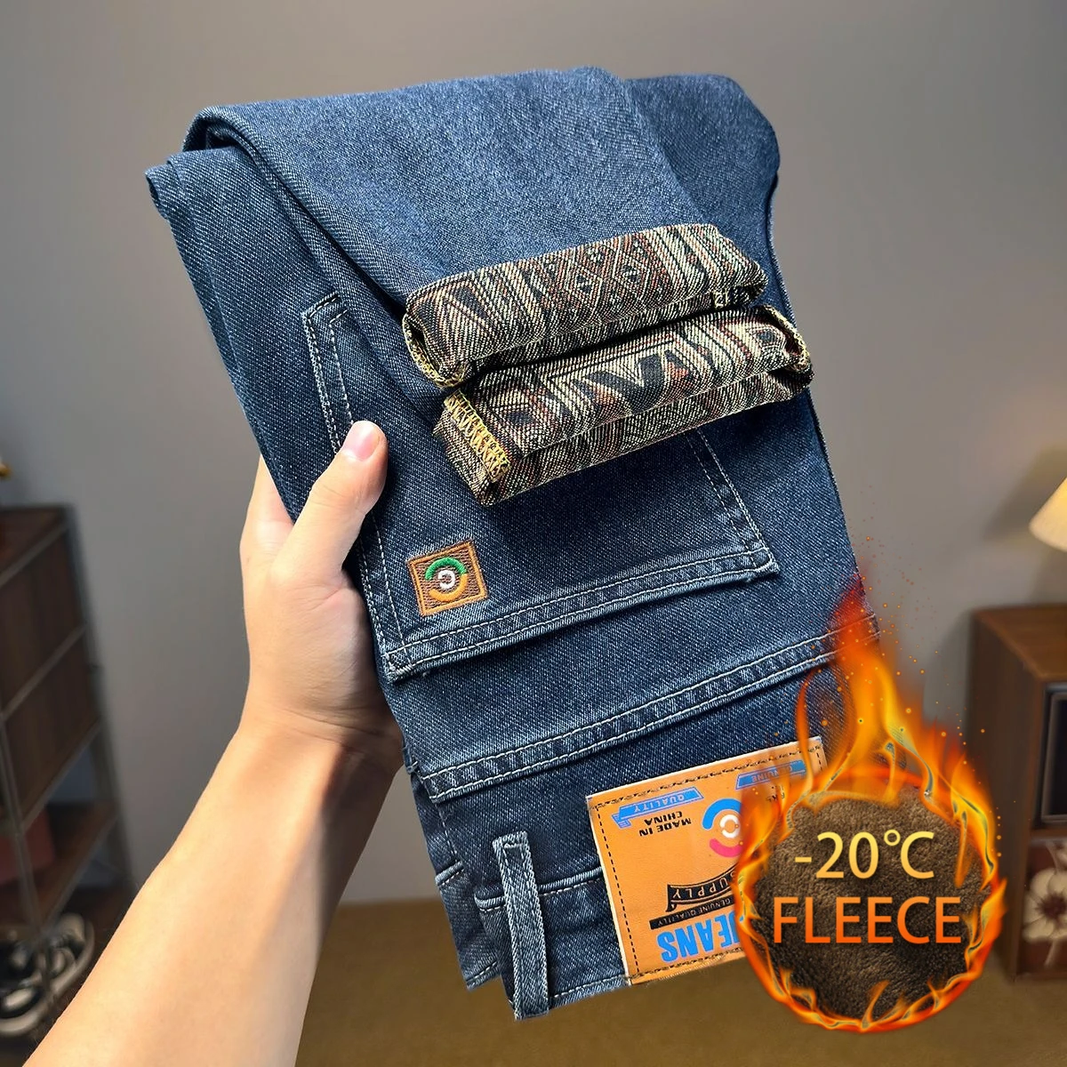 

Мужские джинсы Slim Fit, современный дизайн, острый вид, джинсовый материал премиум-класса, индивидуальный крой, универсальные мужские брюки в современном стиле