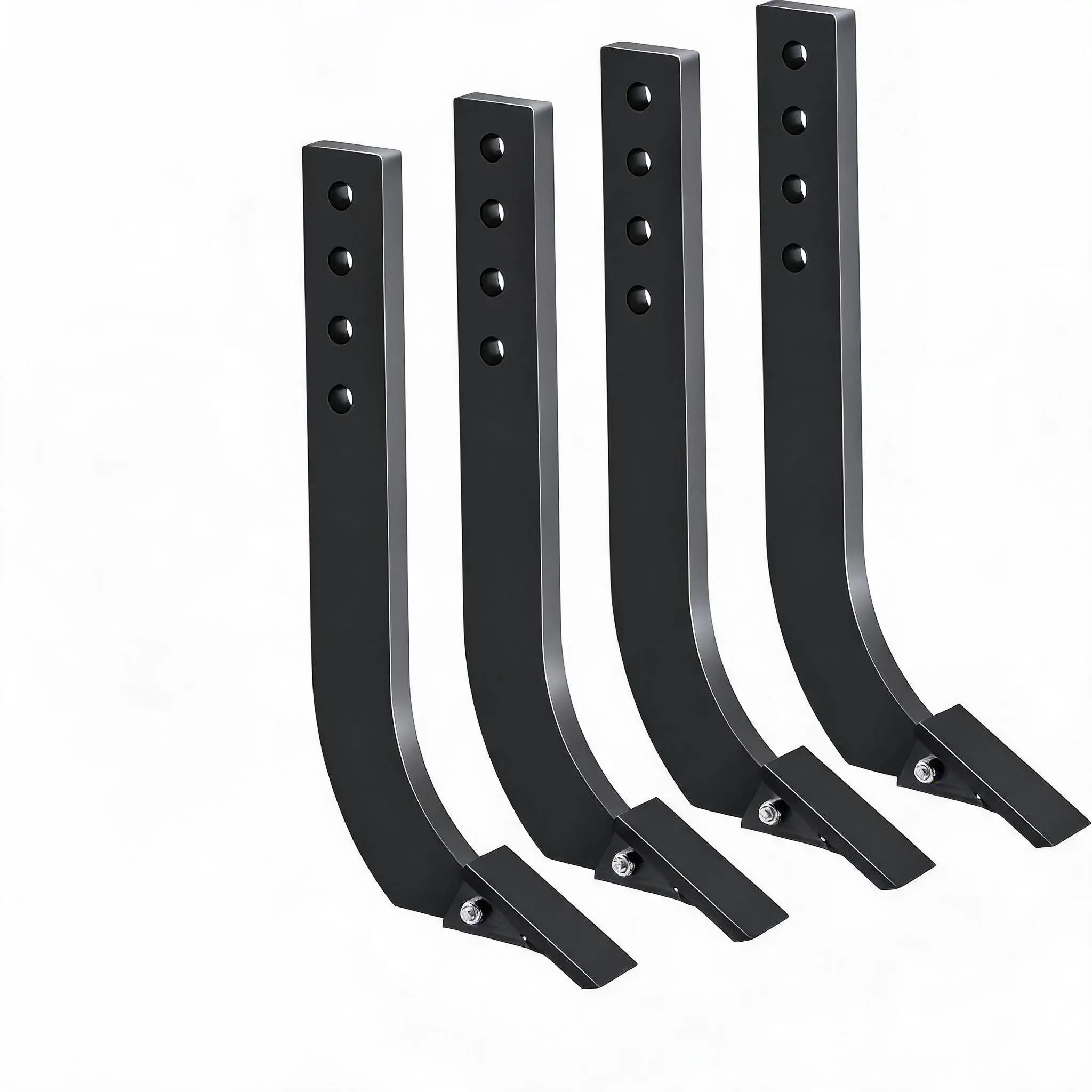 4 Holes Scarifier Shanks, 18'' Box Blade Shank for Tractor, 6Pcs Heavy Duty Box Blade Rippers with Detachable Taper Teeth, Pin Ripper for Digging Plowing Landscaping