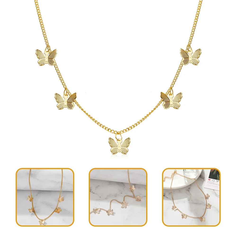 

Butterfly Necklace Necklace For Women Clavicle Chain Pendant Jewelry Gift Charm Choker Rose Everyday Party Wedding