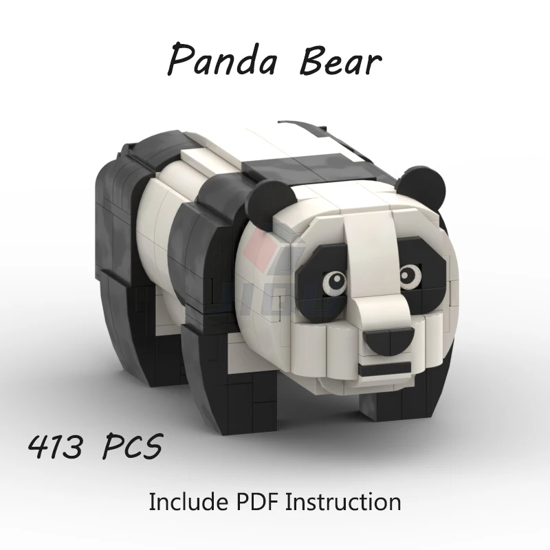 

413 PCS Panda Bear Model Set Building Blocks Cute Chinese Animals MOC Bricks Creative Kid Toys Birthday Gift Christmas Present