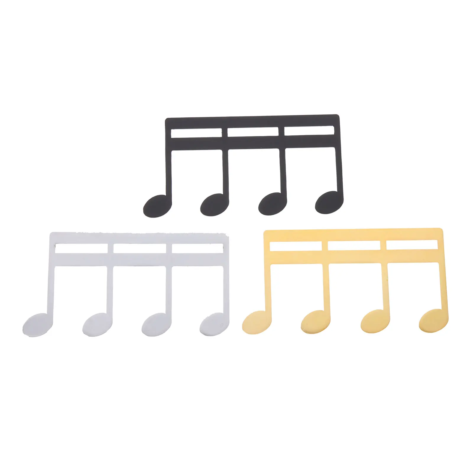 

3 Pcs Iron Music Book Holder Sheet Clip Note Clamp Creative Design Smooth Easy Page Holding Guitar for Musicians