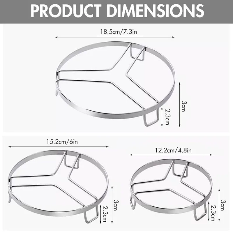 304 Stainless Steel Steamer Rack, Cooling Stand for Steaming Food Air Fryer Pot, Fit for Pressure Cooker - Cooking & Baking