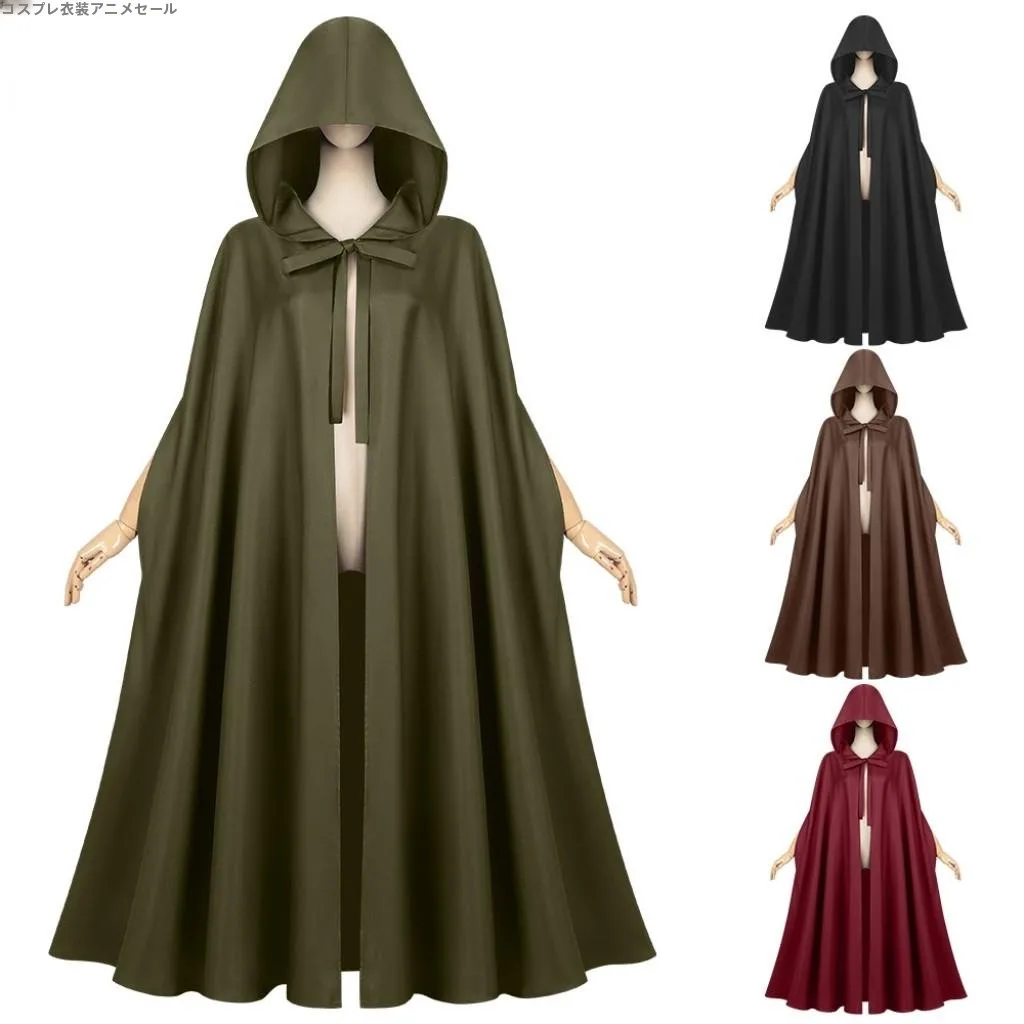 

Medieval Hooded Robe Halloween Monk Cloak Wizard Quick Delivery Long Coat Ethnic Women's Fashion Stage Costume Chinese Manufa...