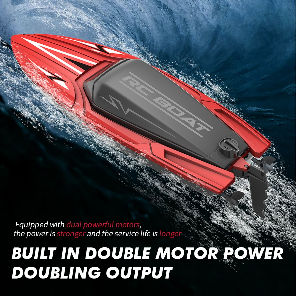 2.4G TY2 RC Boat Waterproof Dual Motor High Speed Racing Speedboat Model Electric Radio Control Outdoor Boat Gifts Toys for boys