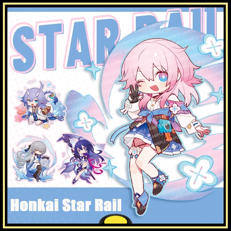 Honkai Star Rail Peripherals Anime Keychain pendant Himeko Dan Heng March 7th Gepard Landau Brand New Genuine In Shelf