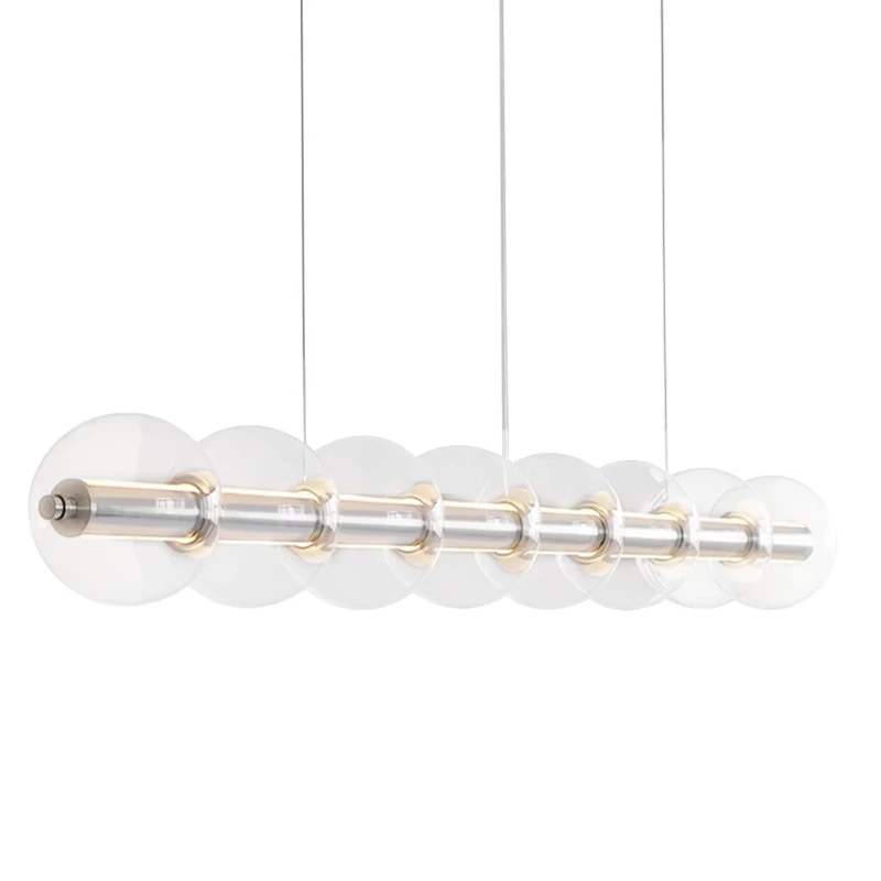

Italy Luce Sferica bubble restaurant chandelier Italian minimalist designer long glass island chandelier