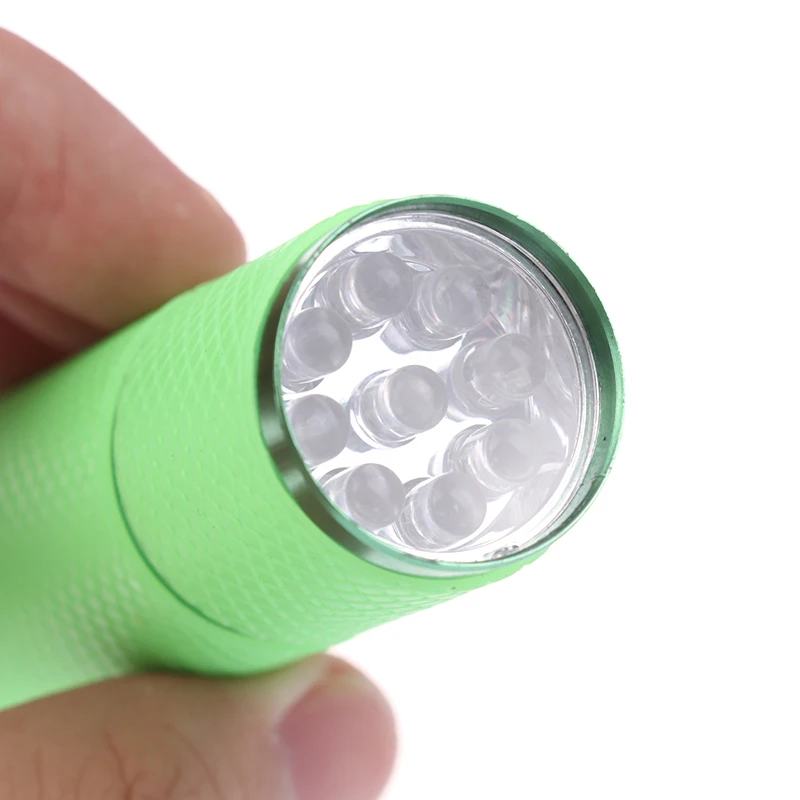 6 Colors Mini 9LED Flashlight Super Bright Pocket Emergency Light Small Torch Outdoor Mini Rubber Coated 9-LED Flashlight Torch