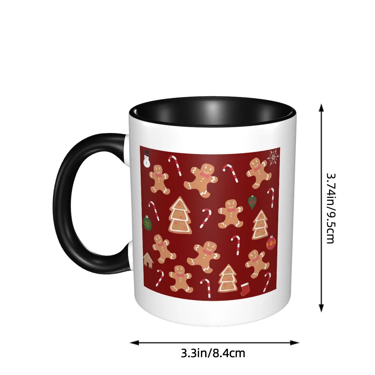 Christmas Gingerbread Cookies Mug Funny Ceramic Coffee Cups Tea Mugs Milk Cup Drinkware Gifts for Friends