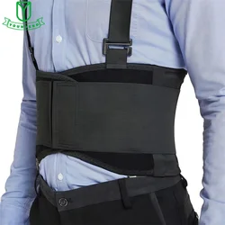 Industrial Work Back Brace Waist Pain Protection Belt with Suspender Strap for Heavy Lifting,Construction,Moving,Warehouse Jobs