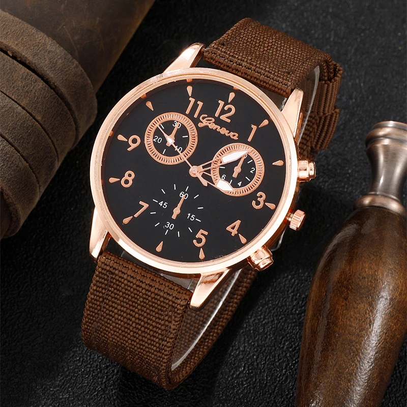 4PCS Fashion Mens Sports Watches Round Big Dial Watch Analog Quartz WristWatch Luxury Business Watch for Men Relogio Masculino