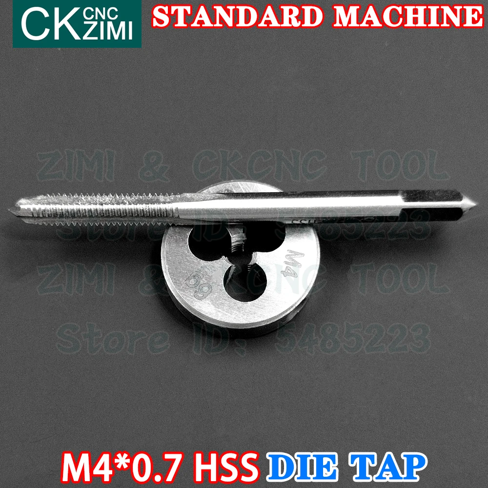 M4*0.7 M4X0.7 Hss Rechte Handvat Standaard Machine Die Tap Hoge Snelheid Staaldraad Tikken Boor Ronde Sterven Tap en Sterven Set Gereedschap