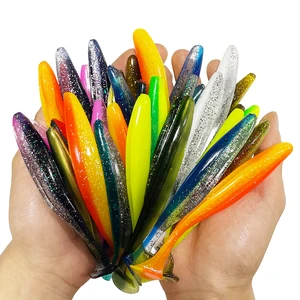 Soft silicone wobbler with tail t, artificial social, worm, wobbler, fishing, sports, 1 to 100pcs, 70mm, 90mm, 120mm 6 Main Sales Isca Shad Soft - №2