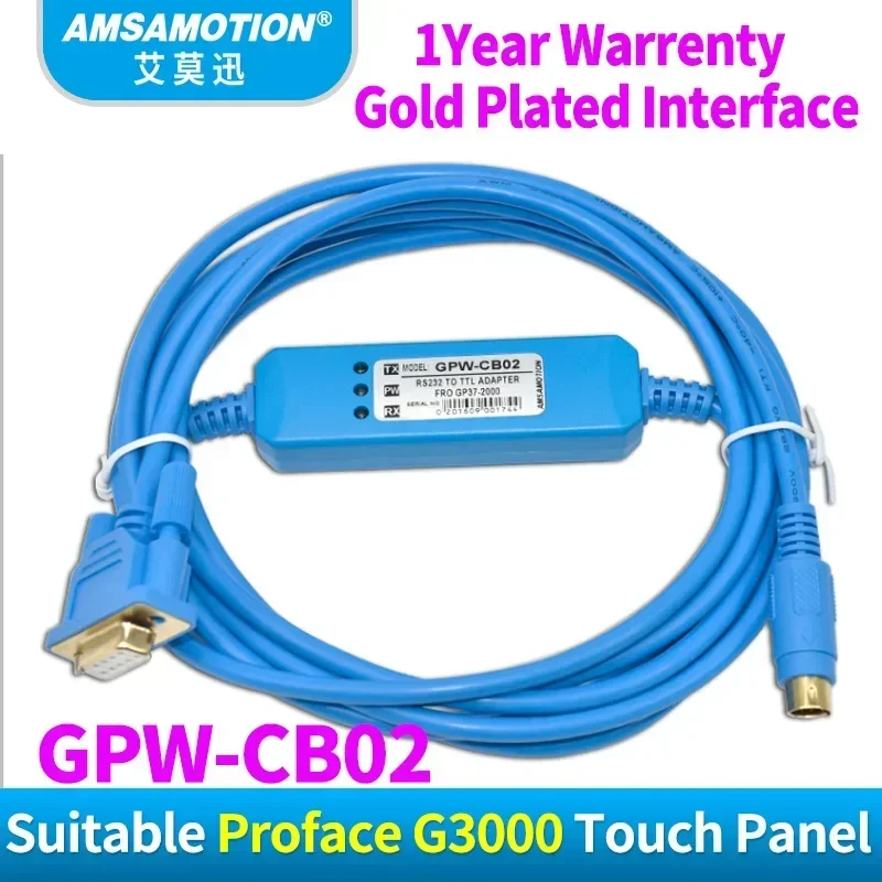 Picture 3: Amsamotion GPW-CB02 Communciation Cable Suitable Proface GP3000 Below Touch Screen Programming Cable GPWCB02 GPWCB03 Adapter