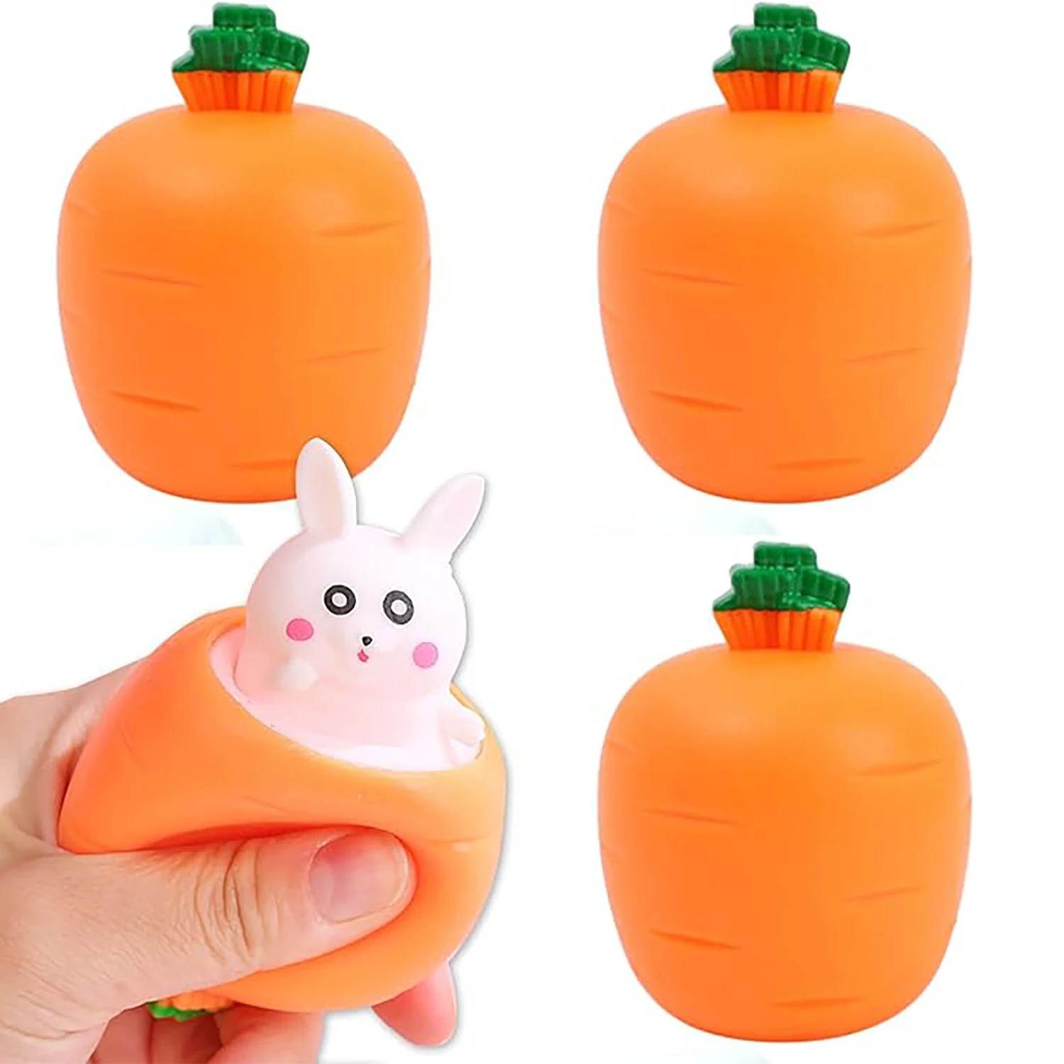 Cute bunny pinch music, decompression pocket stress relief toy, venting squeeze cup toy