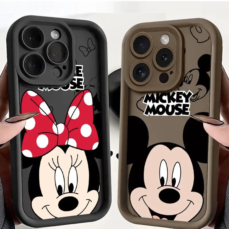 Disney Cute Mickey Minnie for Apple iPhone 13 15  Pro Max 14 13 Pro 11 12 7 8 Plus X XS MAX XR 14 Plus Silicone Phone Case funda