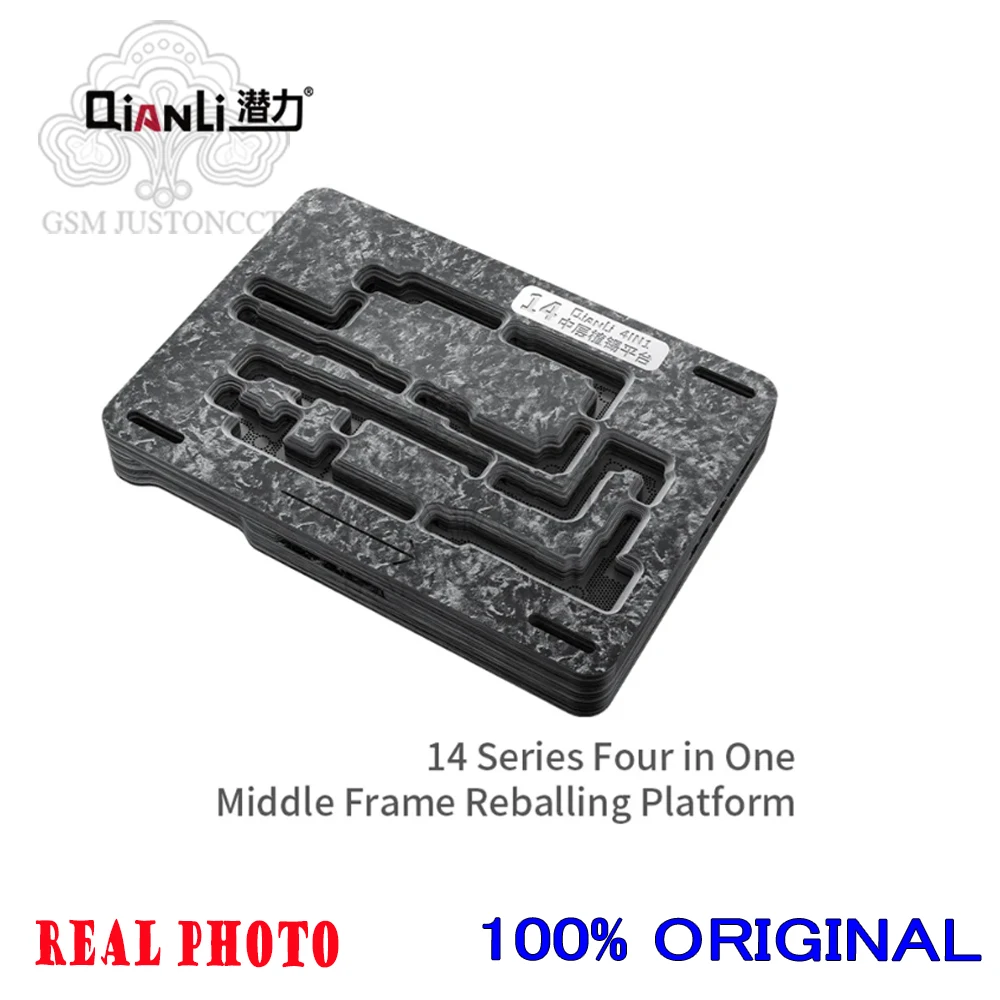 QIANLI 6 IN 1 Middle Frame Reballing Platform for IP 14 15 Series BGA Reballing Stencil Kit Mid-Layer Planting Tin Repair Kit