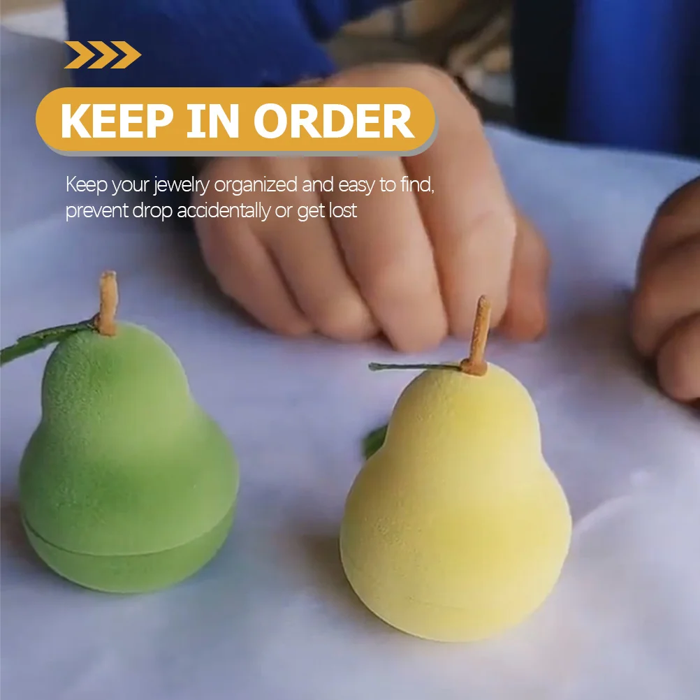

Креативная коробка для колец в форме фруктов, байковый материал, держатель для свадебных обручальных колец, витрина для ювелирных изделий, коробка для демонстрации ювелирных изделий