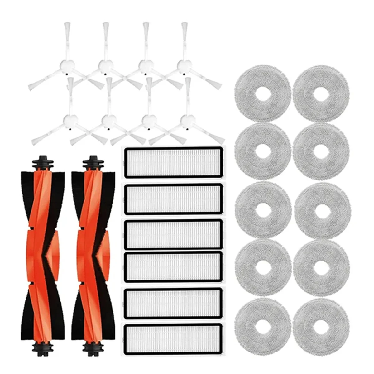 A02V-For Xiaomi Robot Vacuum S10 Plus / S10+ / B105 مكنسة كهربائية فرشاة جانبية رئيسية فلتر Hepa ممسحة قماش قطع غيار